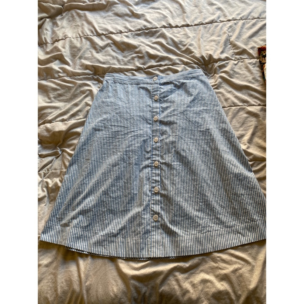 Button down, knee length skirt